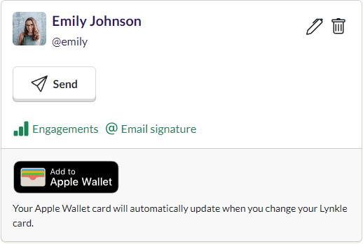 Add digital business card to Apple Wallet Add to Apple Wallet