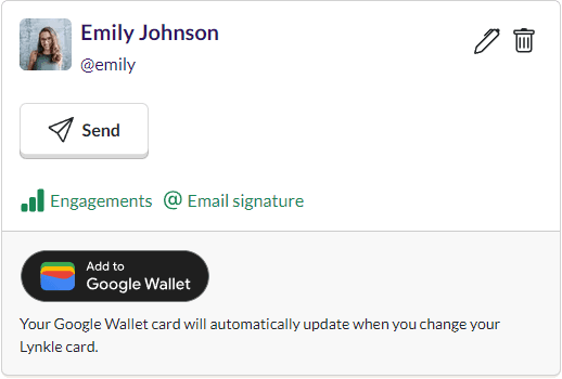 Add digital business card to Google Wallet Add to Google Wallet