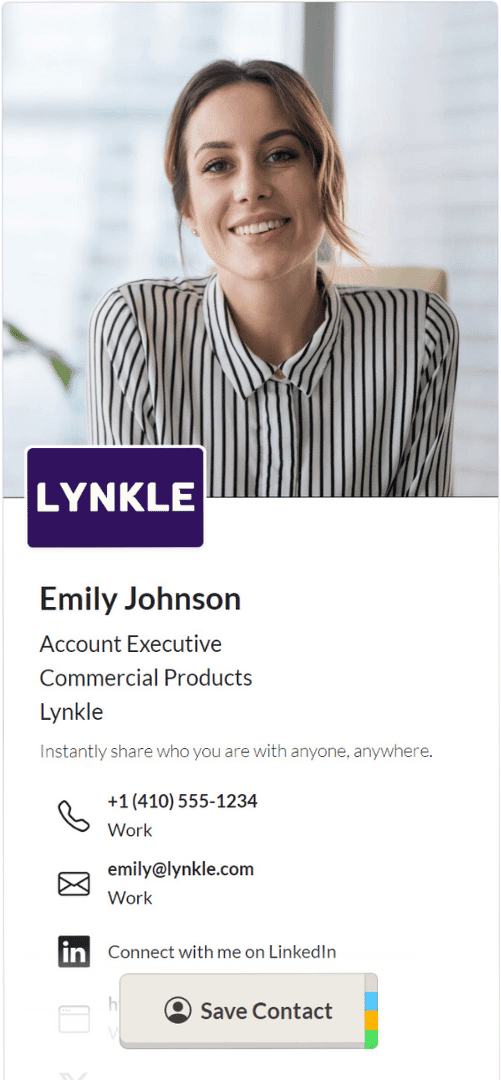 Lynkle digital business card