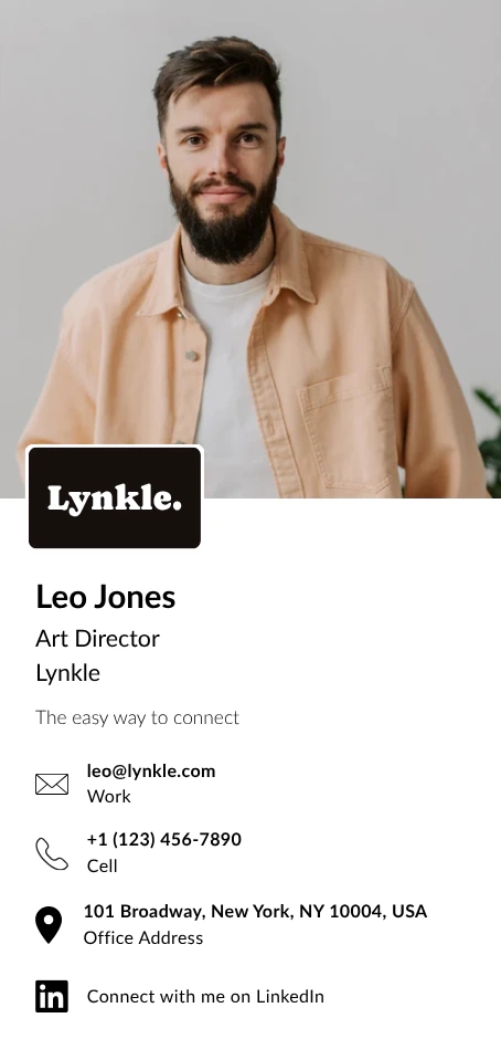 Leo Jones’s digital business card